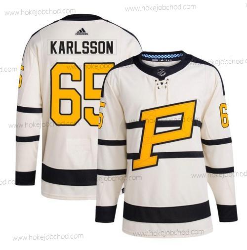 Muž Pittsburgh Penguins #65 Erik Karlsson Krémová 2023 Zimní Klasický Sešitý Dres