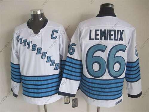 Muž Pittsburgh Penguins #66 Mario Lemieux 1967-68 Bílý CCM Vintage Dres