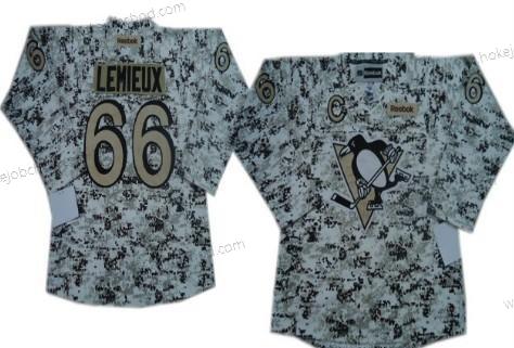 Muž Pittsburgh Penguins #66 Mario Lemieux Bílý Camo Dres