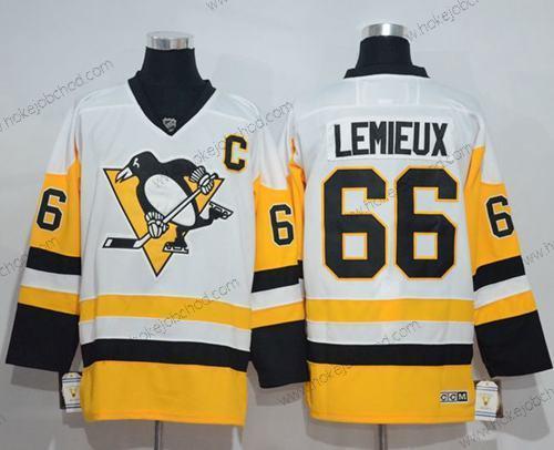 Muž Pittsburgh Penguins #66 Mario Lemieux Bílý New Venkovní Sešitý NHL Dres