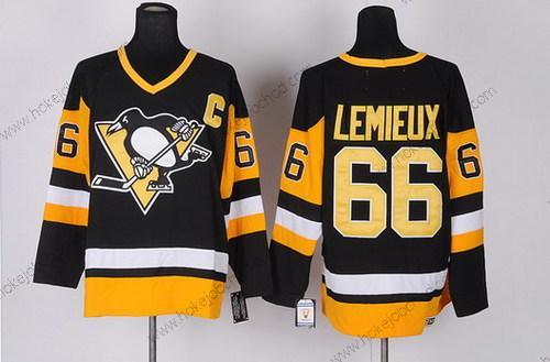 Muž Pittsburgh Penguins #66 Mario Lemieux Černá Retro CCM Dres