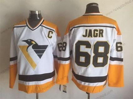 Muž Pittsburgh Penguins #68 Jaromir Jagr Bílý CCM Vintage Dres