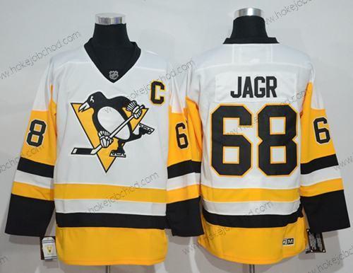 Muž Pittsburgh Penguins #68 Jaromir Jagr Bílý New Venkovní Sešitý NHL Dres