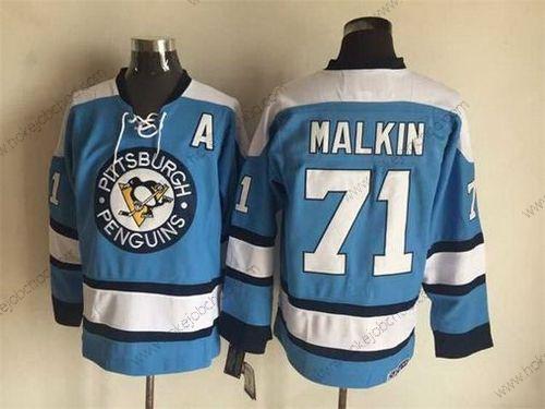 Muž Pittsburgh Penguins #71 Evgeni Malkin 1960 Modrý CCM Vintage Hokejový Dres