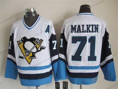 Muž Pittsburgh Penguins #71 Evgeni Malkin 1972 Bílý With Modrý CCM Vintage Dres