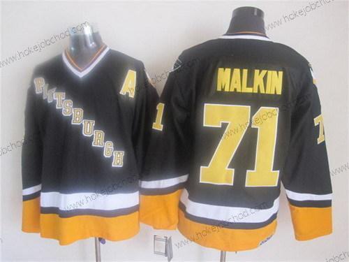 Muž Pittsburgh Penguins #71 Evgeni Malkin 1993 Černá Retro CCM Dres