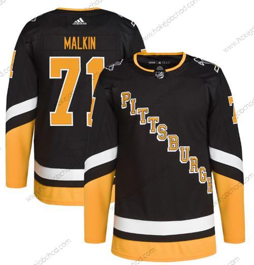 Muž Pittsburgh Penguins #71 Evgeni Malkin 2021-2022 Černá Sešitý Dres