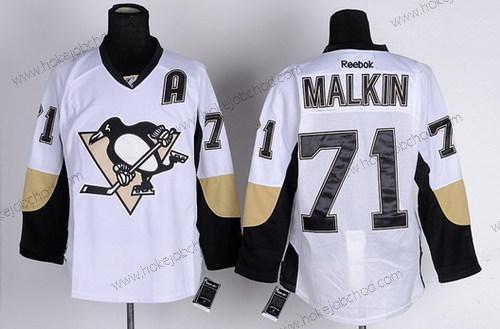 Muž Pittsburgh Penguins #71 Evgeni Malkin Bílý Dres