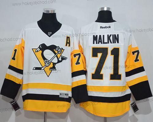 Muž Pittsburgh Penguins #71 Evgeni Malkin Bílý New Venkovní Sešitý NHL Dres