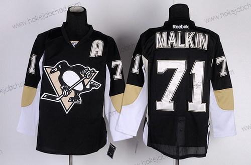 Muž Pittsburgh Penguins #71 Evgeni Malkin Černá Dres