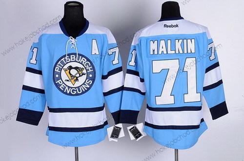 Muž Pittsburgh Penguins #71 Evgeni Malkin Modrý Dres