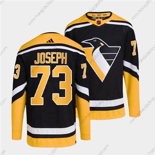 Muž Pittsburgh Penguins #73 Pierre-Olivier Joseph Černá 2022 Obrácený Retro Sešitý Dres