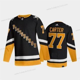 Muž Pittsburgh Penguins #77 Jeff Carter Černá 2021-2022 Sešitý Dres