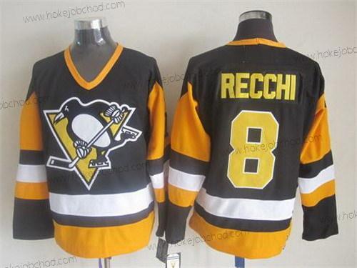 Muž Pittsburgh Penguins #8 Mark Recchi Černá Retro CCM Dres