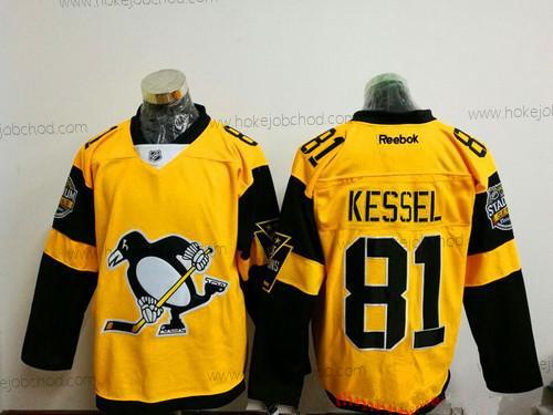 Muž Pittsburgh Penguins #81 Phil Kessel Žlutá 2017 Stadium Series Sešitý NHL Reebok Hokejový Dres