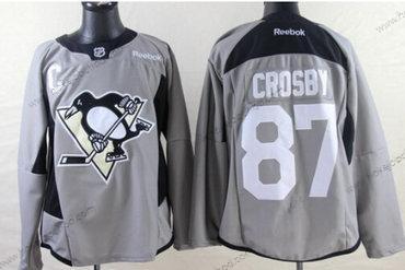 Muž Pittsburgh Penguins #87 Sidney Crosby 2014 Training Šedá Dres