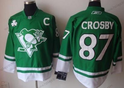 Muž Pittsburgh Penguins #87 Sidney Crosby St. Patrick’S Day Zelená Dres