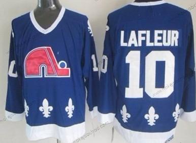 Muž Quebec Nordiques #10 Guy Lafleur Námořnictvo Modrý Retro CCM Dres