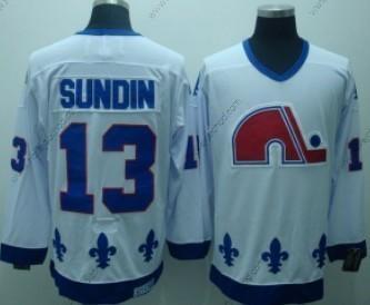 Muž Quebec Nordiques #13 Mats Sundin Bílý Retro CCM Dres