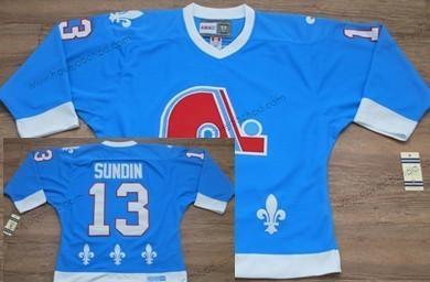 Muž Quebec Nordiques #13 Mats Sundin Modrý Retro CCM Dres