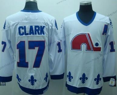 Muž Quebec Nordiques #17 Wendel Clark Bílý Retro CCM Dres