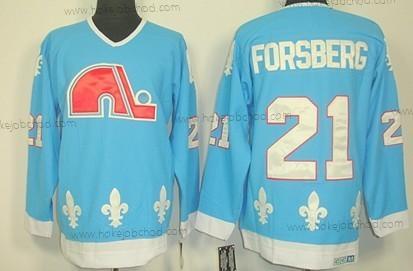 Muž Quebec Nordiques #21 Peter Forsberg Modrý Retro CCM Dres