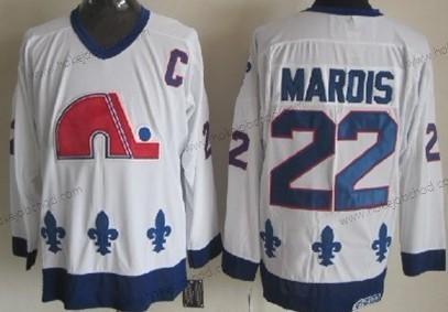 Muž Quebec Nordiques #22 Mario Marois Bílý Retro CCM Dres