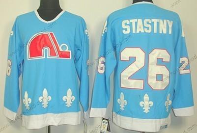 Muž Quebec Nordiques #26 Peter Stastny Modrý Retro CCM Dres