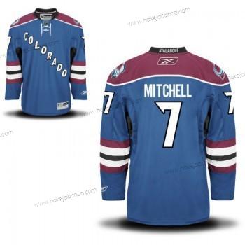 Muž Reebok Colorado Avalanche #7 John Mitchell Autentické Royal Modrý Náhradní NHL Dres