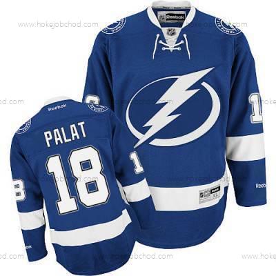 Muž Reebok Tampa Bay Lightning #18 Ondrej Palat Premier Modrý Domácí NHL Dres