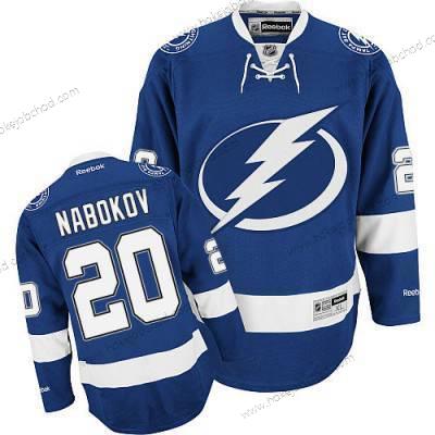 Muž Reebok Tampa Bay Lightning #20 Evgeni Nabokov Modrý Domácí NHL Dres