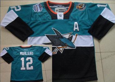 Muž San Jose Sharks #12 Patrick Marleau 2015 Stadium Series Modrý #2 Černá Dres