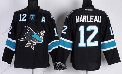 Muž San Jose Sharks #12 Patrick Marleau Černá Alternativní Dres