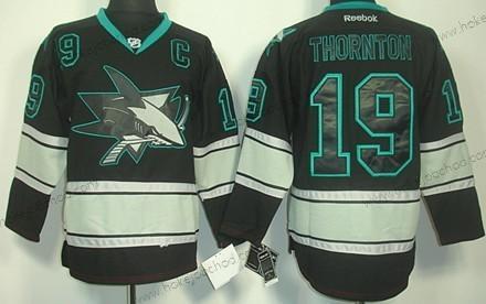 Muž San Jose Sharks #19 Joe Thornton Černá Ice Dres