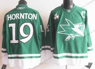 Muž San Jose Sharks #19 Joe Thornton St. Patrick’S Day Zelená Dres