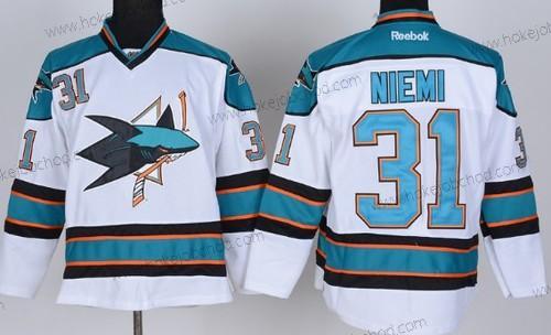 Muž San Jose Sharks #31 Antti Niemi Bílý Dres