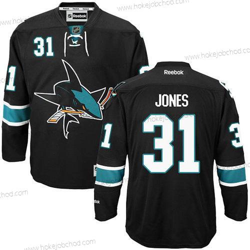 Muž San Jose Sharks #31 Martin Jones Černá Premier Náhradní Dres