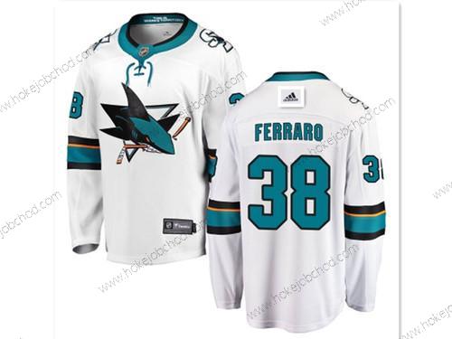 Muž San Jose Sharks #38 Mario Ferraro Branded Venkovní Breakaway Bílý Dres