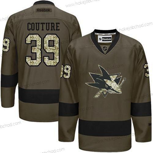 Muž San Jose Sharks #39 Logan Couture Reebok Zelená Camo Hráč Dres