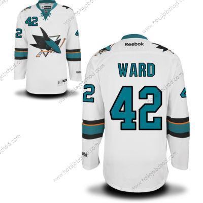 Muž San Jose Sharks #42 Joel Ward Bílý Venkovní Hokejový Dres