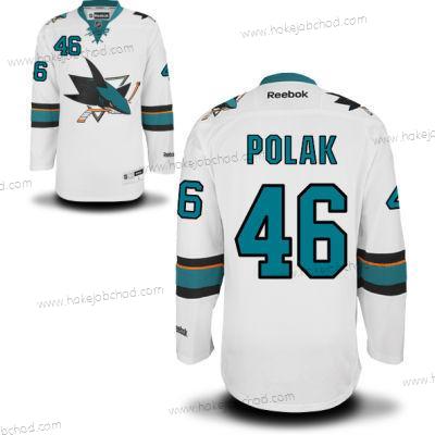 Muž San Jose Sharks #46 Roman Polak Bílý Venkovní Hokejový Dres