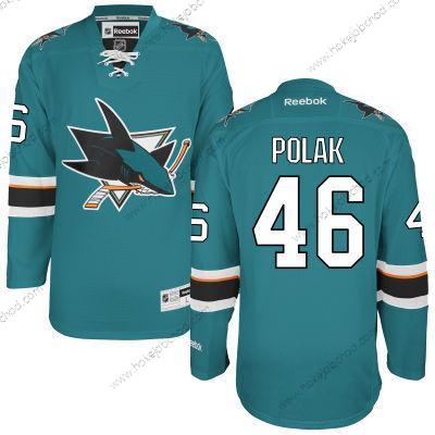 Muž San Jose Sharks #46 Roman Polak Modrozelená Domácí Dres