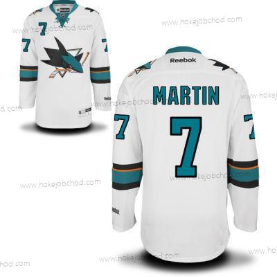 Muž San Jose Sharks #7 Paul Martin Bílý Venkovní Dres