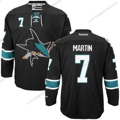 Muž San Jose Sharks #7 Paul Martin Černá Alternativní Dres