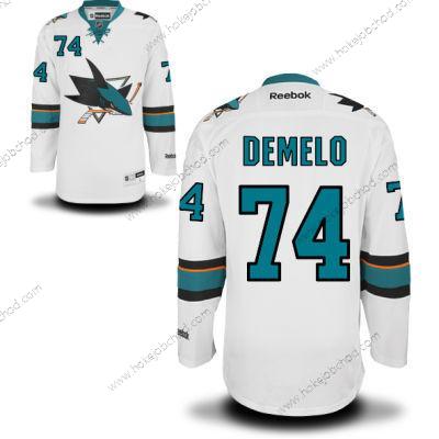 Muž San Jose Sharks #74 Dylan Demelo Bílý Venkovní Dres