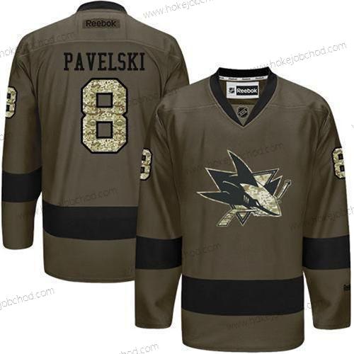 Muž San Jose Sharks #8 Joe Pavelski Reebok Zelená Camo Hráč Dres