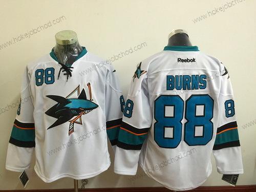 Muž San Jose Sharks #88 Brent Burns Bílý Venkovní Hokejový Dres