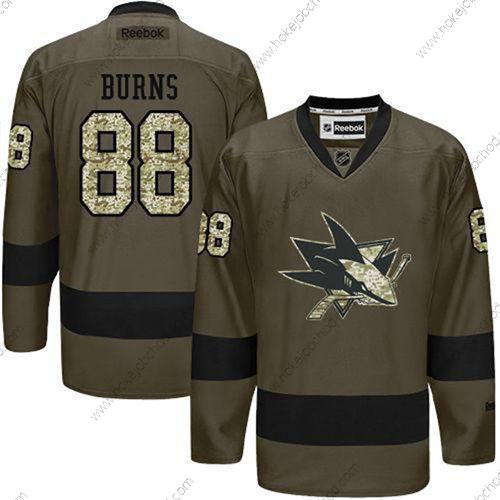 Muž San Jose Sharks #88 Brent Burns Reebok Zelená Camo Hráč Dres