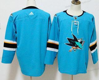 Muž San Jose Sharks Prázdný Modrozelená Modrý 2017-2018 Hokejový Sešitý NHL Dres