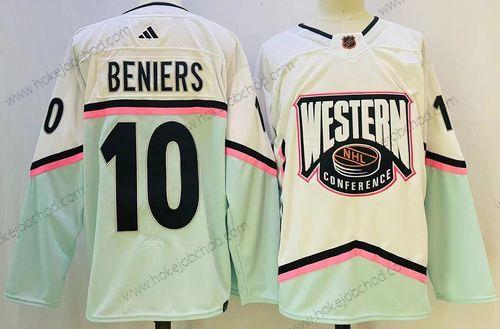 Muž Seattle Kraken #10 Matty Beniers 2023 Bílý All-Star Game Sešitý Dres